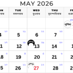 Assamese Calendar May 2026