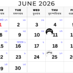 Assamese Calendar June 2026